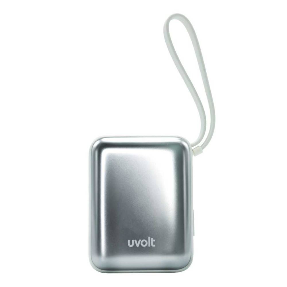 พาวเวอร์แบงค์ UVolt 10000 mAh Built-In Cable UVP10C-04 Silver