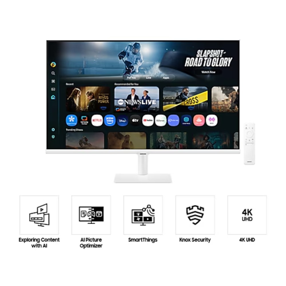 จอมอนิเตอร์ SAMSUNG LS32FM701UEXXT (VA 4K Smart Monitor USB-C 65W)