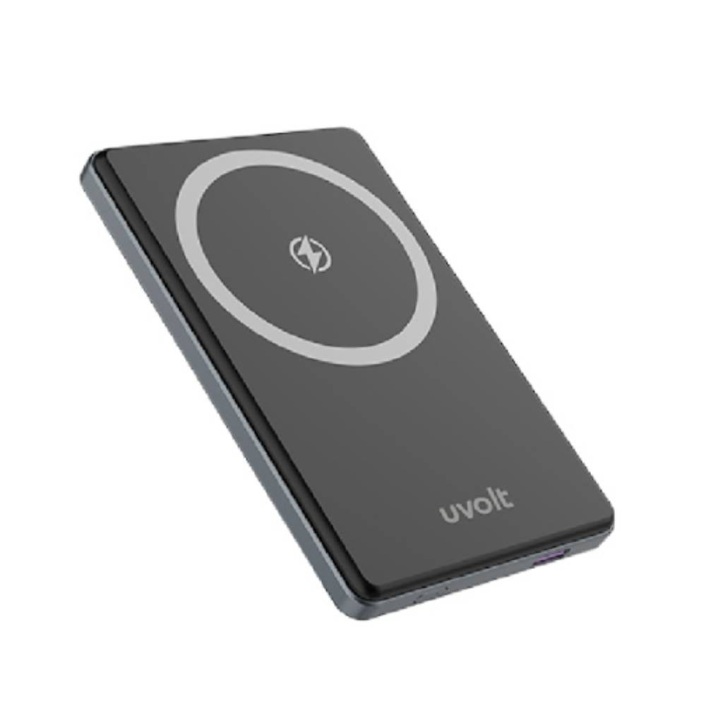 พาวเวอร์แบงค์ UVolt 5000 mAh Super Slim Wireless Charging EN1 Black