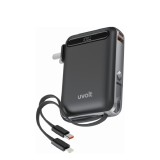 พาวเวอร์แบงค์ UVolt 20000 mAh Built-In Cable+AC UVP20AC-02 Black