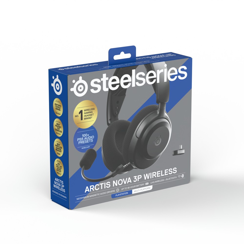 หูฟังเกมมิ่ง SteelSeries Arctis Nova 3P Wireless Black