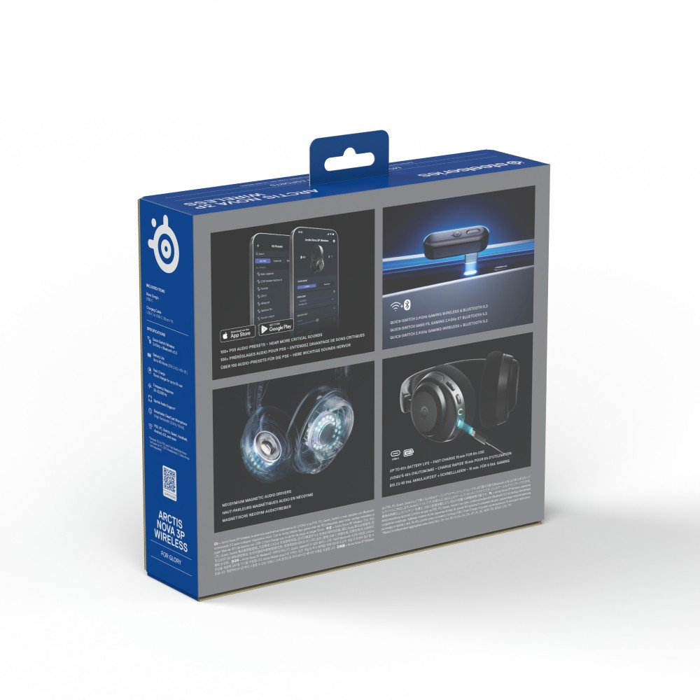 หูฟังเกมมิ่ง SteelSeries Arctis Nova 3P Wireless Black