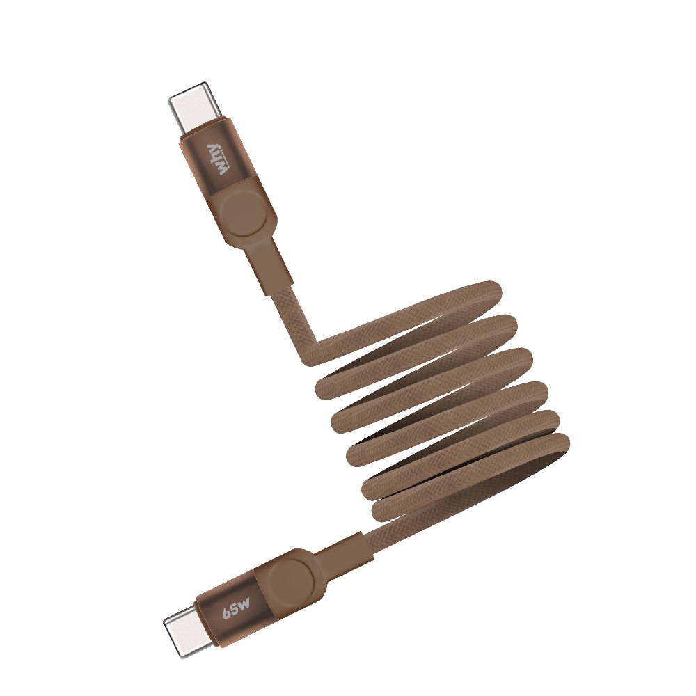 สายชาร์จ WHY USB-C to USB-C Magnetic Cable 65W 1.2เมตร Desert (UC-4041C)