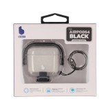 เคส Blue Box AirPods 4 Crystal with anti-lost protective Black