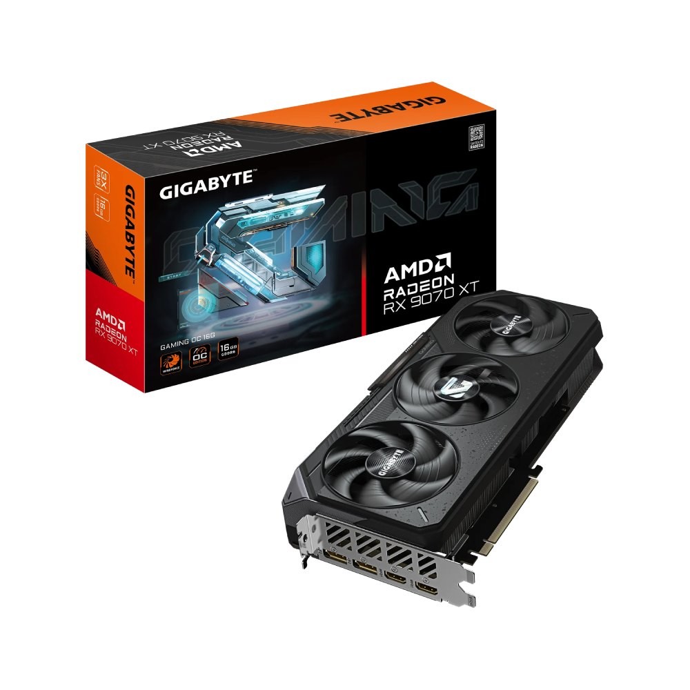 การ์ดจอ GIGABYTE Radeon RX 9070 XT Gaming OC 16G GDDR6 256-bit