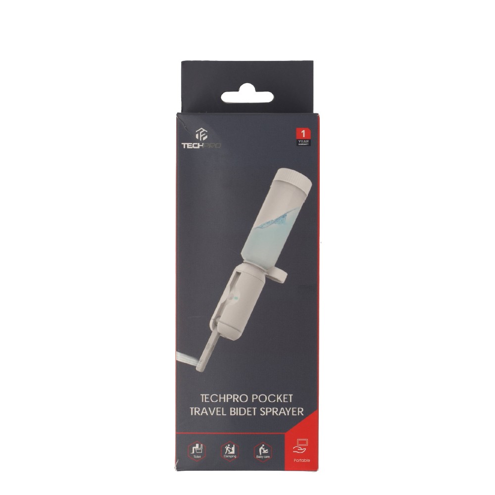 ที่ฉีดชำระแบบพกพา TECHPRO Pocket Travel SPRAYER with bottle