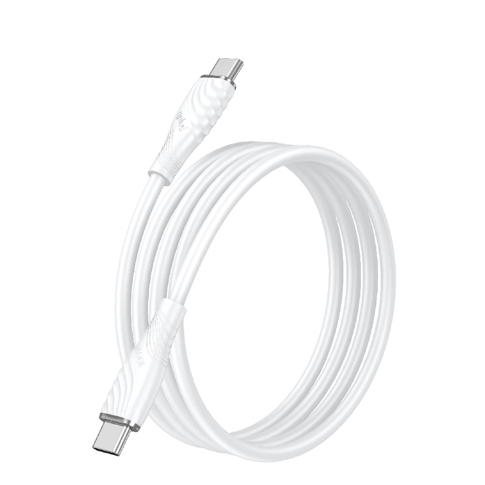 สายชาร์จ QPLUS USB-C to USB-C 100W 1M. T3 White