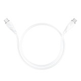 สายชาร์จ QPLUS USB-C to USB-C 100W 1M. T3 White