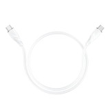 สายชาร์จ QPLUS USB-C to USB-C 100W 2M. T3 White