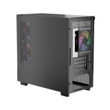 เคสคอมพิวเตอร์ 1STPLAYER Miki Mi5 K Tempered Glass MATX Gaming Case with F7 ARGB Cooling Fan x3 Black
