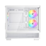 เคสคอมพิวเตอร์ 1STPLAYER Miki Mi5 K Tempered Glass MATX Gaming Case with F7 ARGB Cooling Fan x3 White