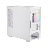 เคสคอมพิวเตอร์ 1STPLAYER Miki Mi5 K Tempered Glass MATX Gaming Case with F7 ARGB Cooling Fan x3 White