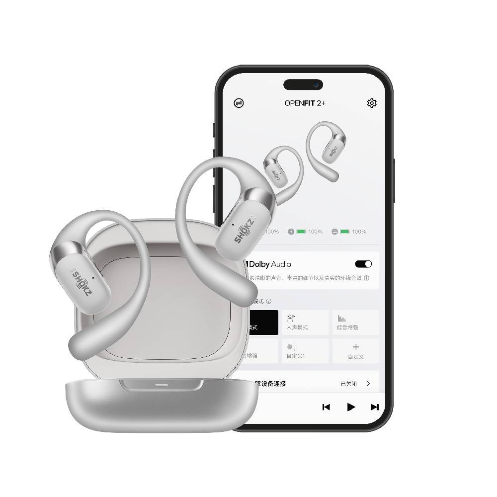 หูฟังไร้สาย Shokz Wireless Open Fit 2+ Grey