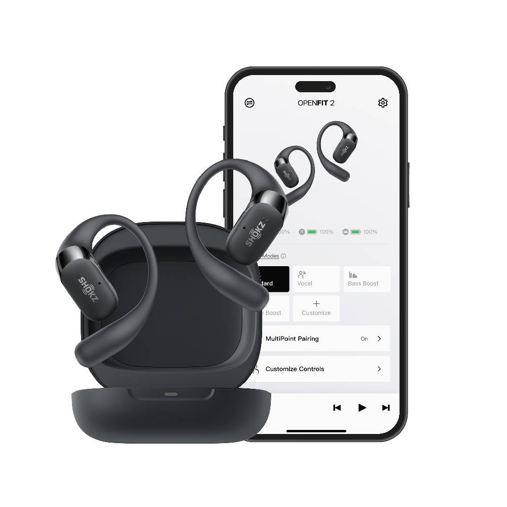 หูฟังไร้สาย Shokz Wireless Open Fit 2+ Black