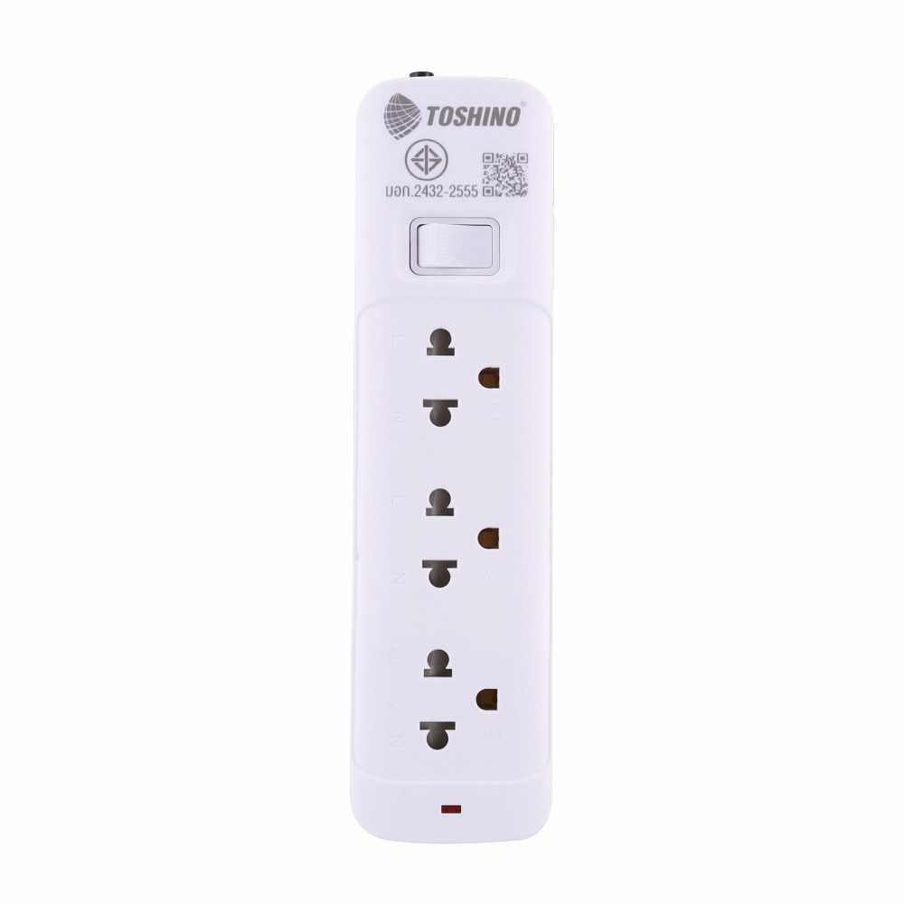 ปลั๊กไฟ Toshino Plug 3 Way 1 Switch 3M. (10A/2300W) (SO-33-B P2)