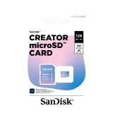 เมมโมรี่การ์ด SanDisk Micro SDXC Creator Series 128GB A2 C10 190MB/s R with SD Adapter (SDSQXAA-128G-GN6MS)