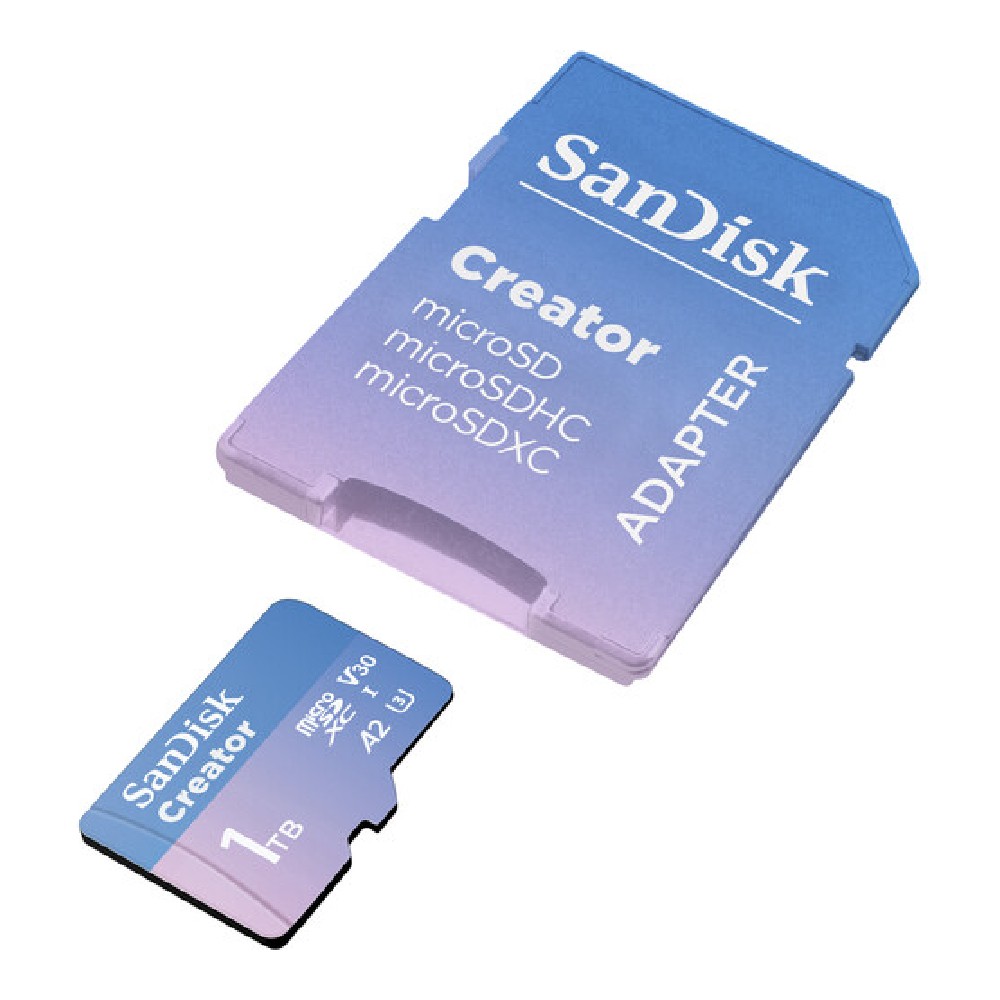 เมมโมรี่การ์ด SanDisk Micro SDXC Creator Series 1TB A2 C10 190MB/s R with SD Adapter (SDSQXAV-1T00-GN6MS)
