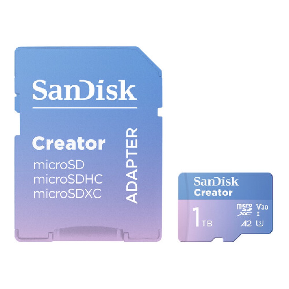 เมมโมรี่การ์ด SanDisk Micro SDXC Creator Series 1TB A2 C10 190MB/s R with SD Adapter (SDSQXAV-1T00-GN6MS)