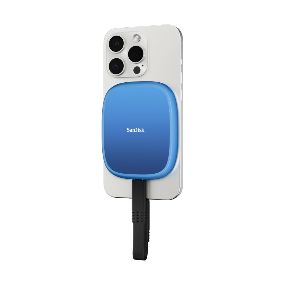 ฮาร์ดดิสก์ SanDisk Creator Phone External SSD Magsafe 1TB Blue ombre (SDSSDE62C-1T00-G25)