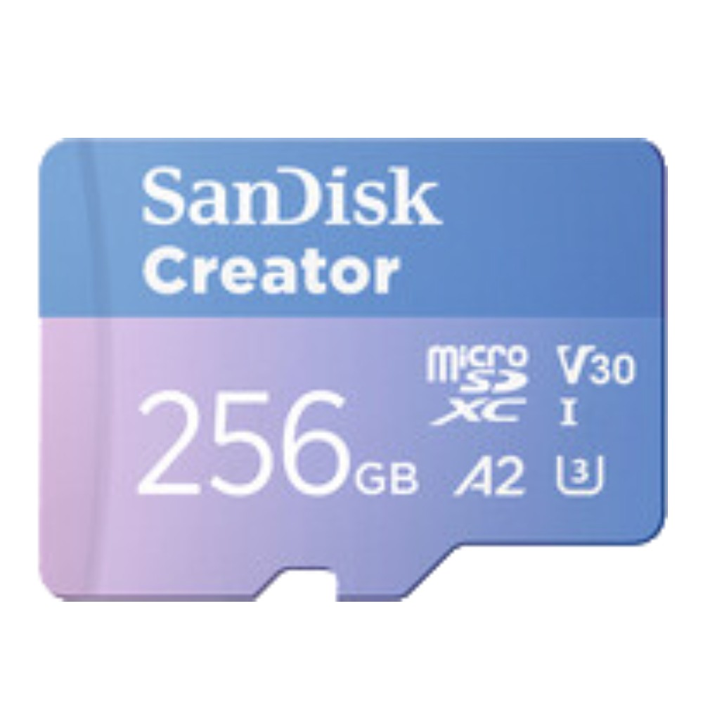เมมโมรี่การ์ด SanDisk MicroSDXC 256GB Creator Series A2 C10 (SDSQXAV-256G-GN6MS)