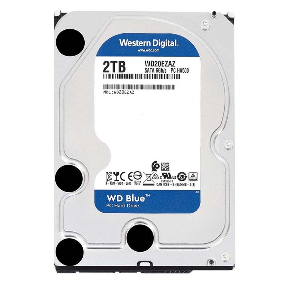 WD HDD PC 2TB 5400RPM SATA III (6GB/s) 256MB Blue 3 Year