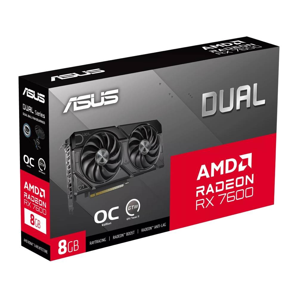 การ์ดจอ ASUS Dual Radeon RX 7600 EVO OC Edition 8GB GDDR6 128-bit