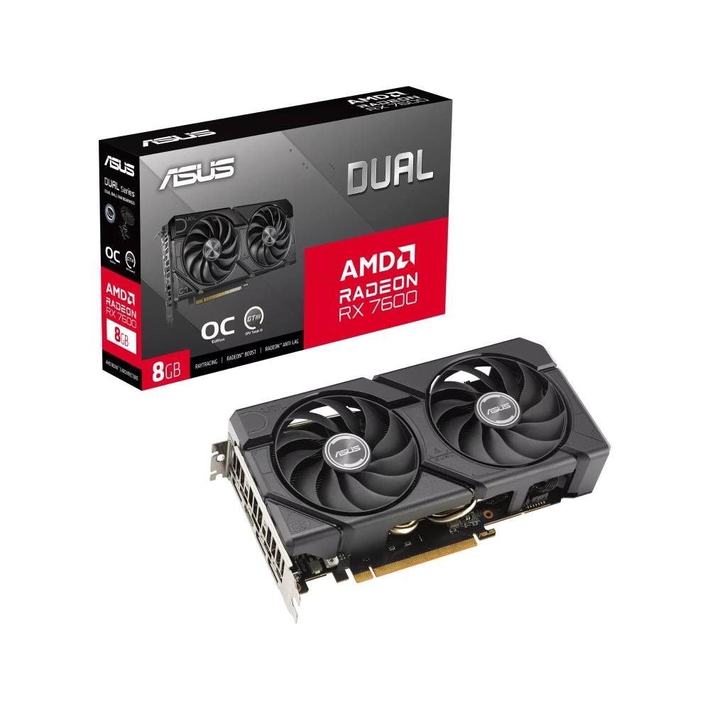 การ์ดจอ ASUS Dual Radeon RX 7600 EVO OC Edition 8GB GDDR6 128-bit