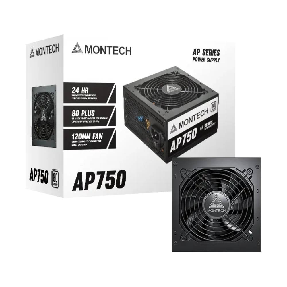 พาวเวอร์ซัพพลาย Montech AP750 750Watt 80 Plus White