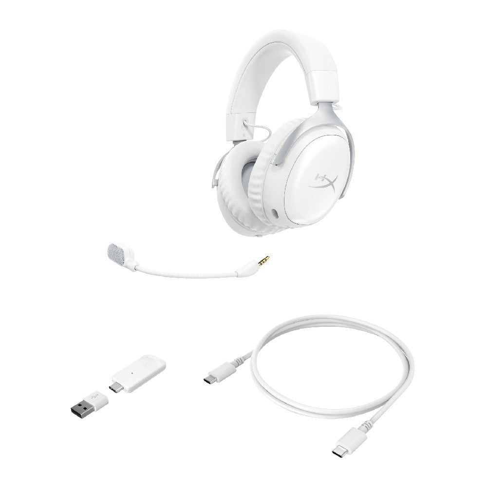หูฟังเกมมิ่ง HyperX Gaming Headset Cloud III S Wireless White