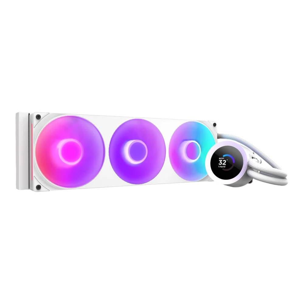 ชุดระบายความร้อนซีพียู NZXT KRAKEN PLUS 360 RGB White (RL-KR360-W2)