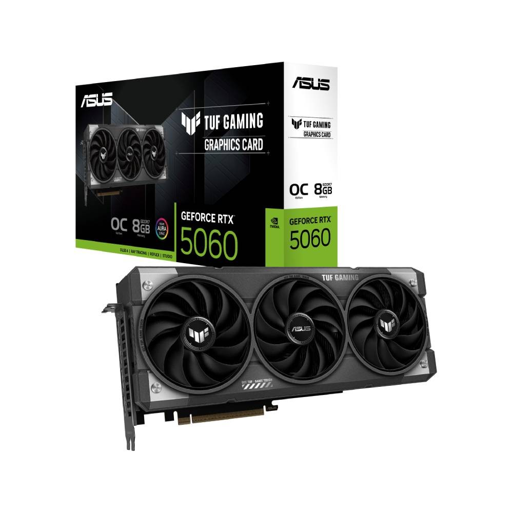 การ์ดจอ ASUS TUF Gaming GeForce RTX 5060 8GB GDDR7 OC Edition GDDR7 128-bit