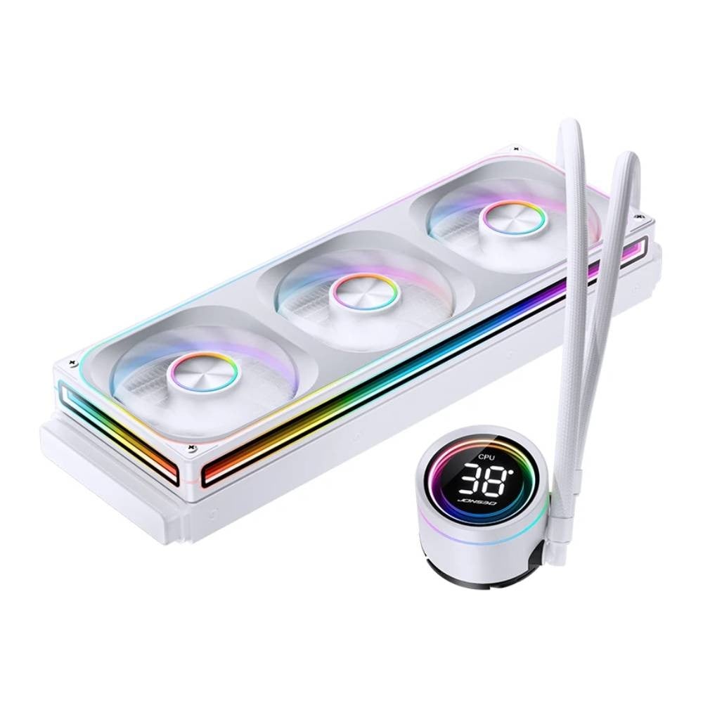 ชุดระบายความร้อนซีพียู Jonsbo TH-360 ARGB 360MM CPU Liquid Cooler (White)