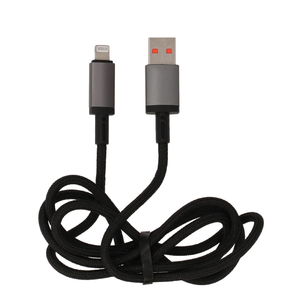 สายชาร์จ TECHPRO USB-A to Lightning Cable 2.4A Fast Charge 1M. Titanlink Black (TP-C07)