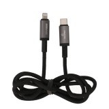 สายชาร์จ TECHPRO USB-C to Lightning Cable 30W 1M. Titanlink Black (TP-C07)