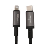 สายชาร์จ TECHPRO USB-C to Lightning Cable 30W 1M. Titanlink Black (TP-C07)