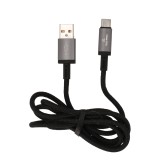 สายชาร์จ TECHPRO USB-A to USB-C Cable 3A Super Fast Charge 1M. Titanlink Black (TP-C07)