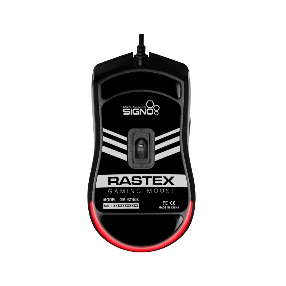เมาส์เกมมิ่ง Signo Gaming Mouse PRO-SERIES RASTEX GM-921 Black