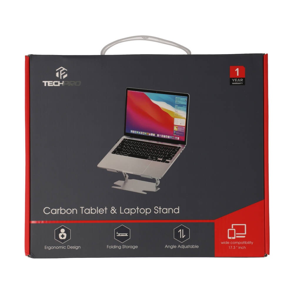แท่นวางโน๊ตบุ๊ค TECHPRO Carbon Tablet/Laptop Stand (TP-ST09) Grey