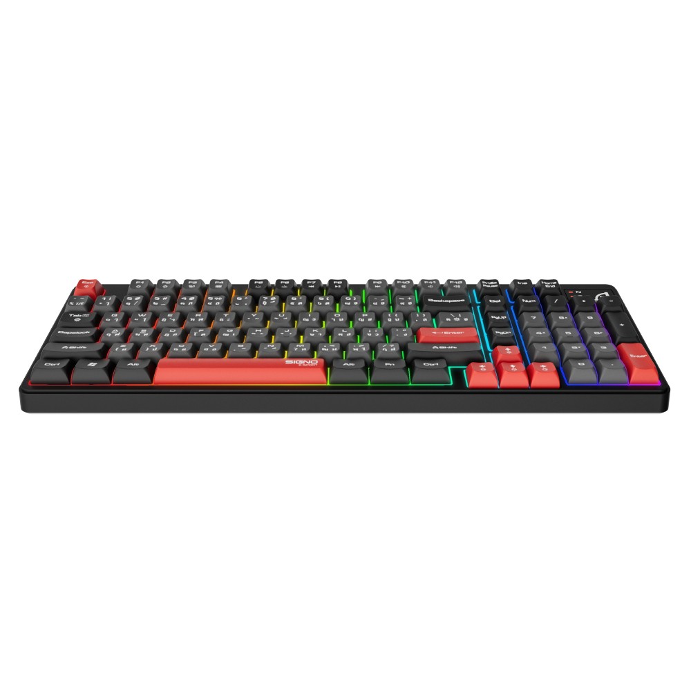 คีย์บอร์ดเกมมิ่ง Signo Gaming Keyboard EXODIA KB-725 RGB Black