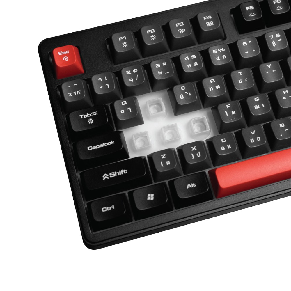 คีย์บอร์ดเกมมิ่ง Signo Gaming Keyboard EXODIA KB-725 RGB Black
