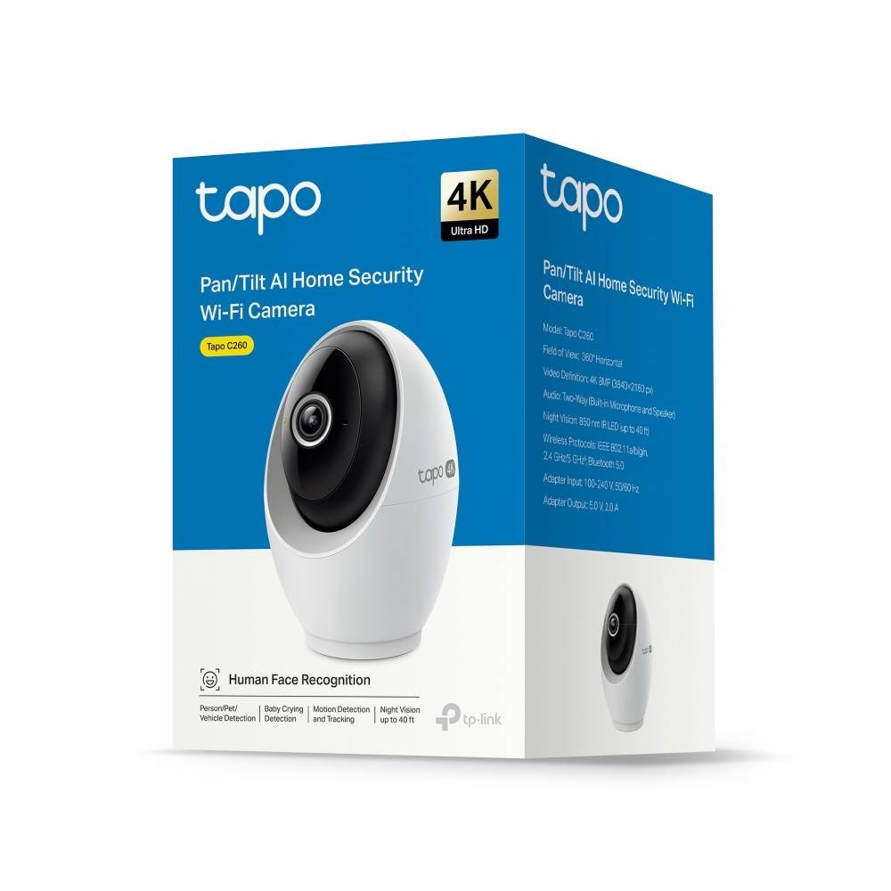 กล้องวงจรปิด TP-Link Tapo C260 Pan/Tilt AI Home Security Wi-Fi Camera High resolution 8M pixel