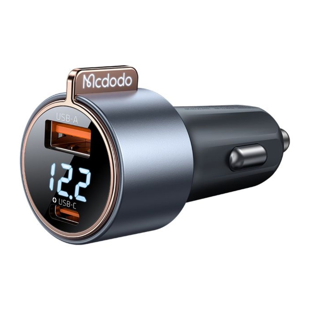 ที่ชาร์จแบตในรถ MCDODO Car Charger 1 USB-A / 1 USB-C (PD75W) Black (CC-3690)