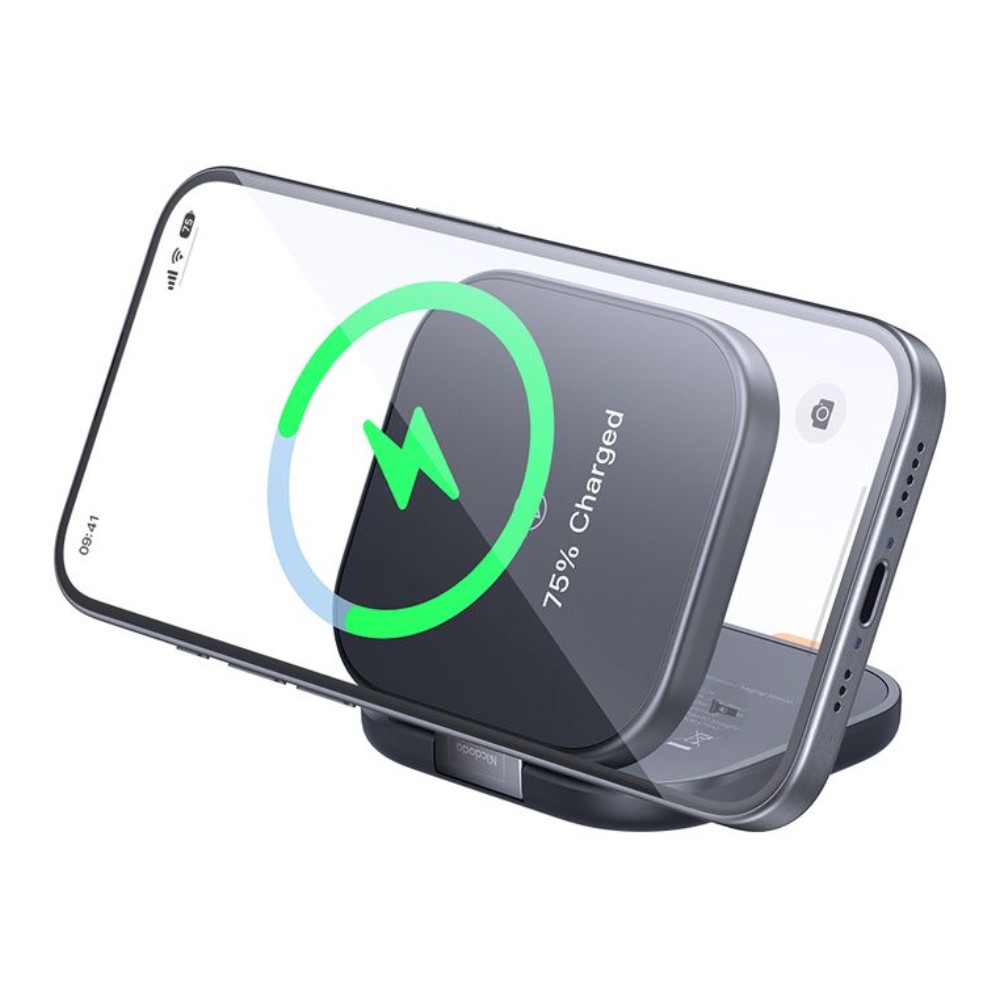 ที่ชาร์จไร้สาย Mcdodo 2in-1 Wireless Charger Foldable Magnetic Stand True 15W Black (CH-2160)