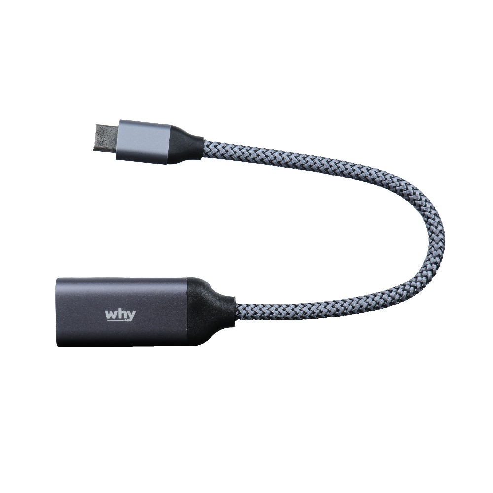 WHY USB-C to HDMI Female Video 4K Full UHD Gray (HB-1045)