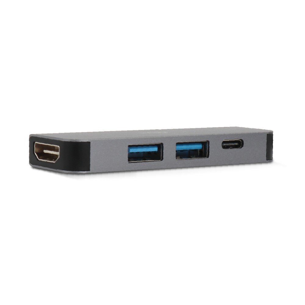 WHY 4-in-1 USB Type-C (HDMI/USB-A/USB-C) HB-1011 Gray