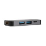 WHY 4-in-1 USB Type-C (HDMI/USB-A/USB-C) HB-1011 Gray