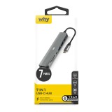 WHY 7-in-1 USB Type-C (HDMI/USB-A/USB-C/SD card/TF card) HB-1024 Grey