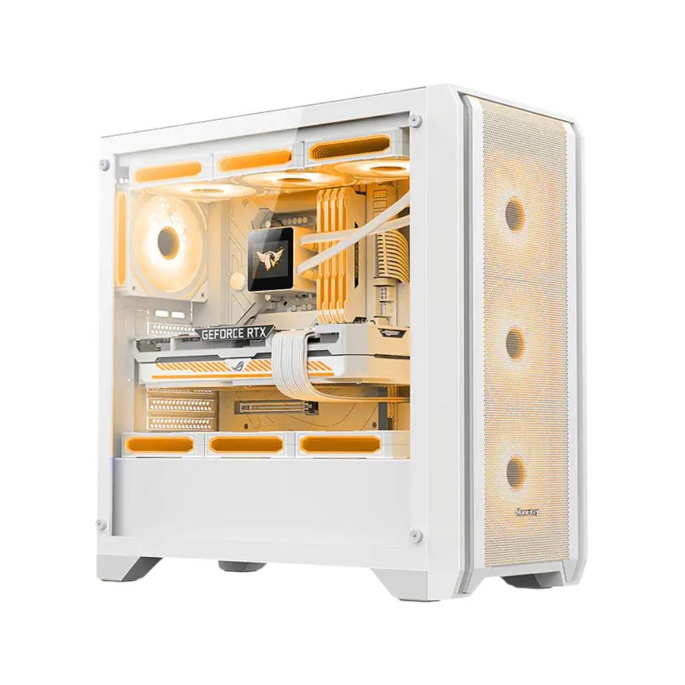 เคสคอมพิวเตอร์ Huntkey GX750A Predator White