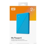 ฮาร์ดดิสก์ WD HDD Ext 2TB My Passport 2019 USB 3.0 Blue
