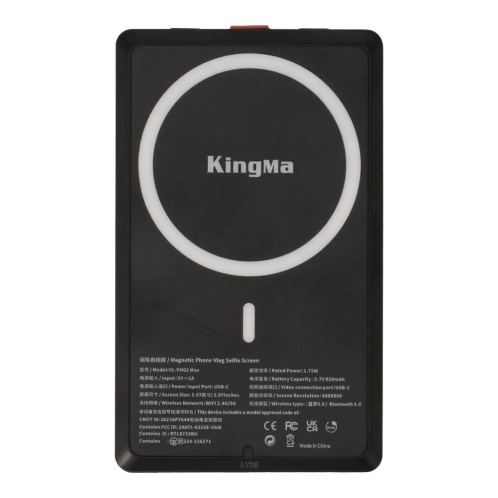 จอเซลฟี่มือถือ TECHPRO KingMa Selfie screen VL-PH02 Max Black